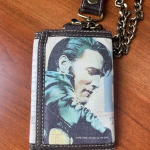 Elvis Presley Tri-Fold Wallet Chain and Key Fob